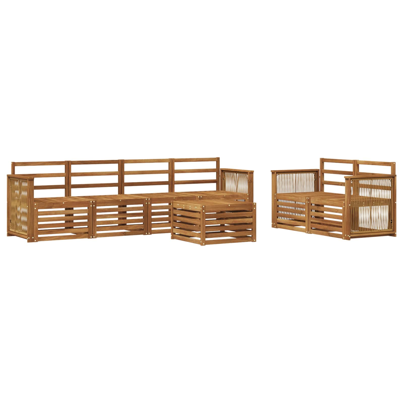 Ensemble de canapés d'extérieur 7 pcs Naturel - XIOS