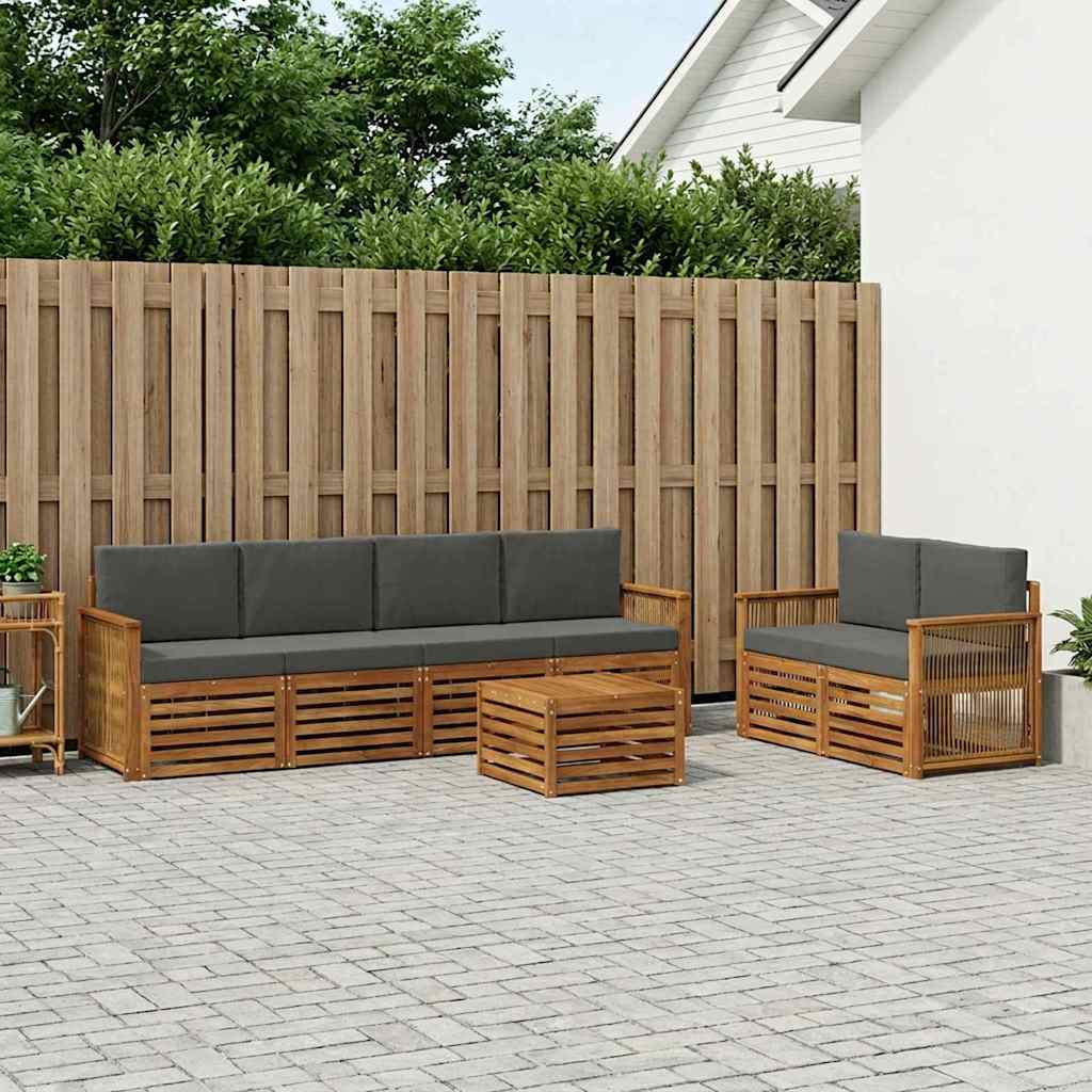Ensemble de canapés d'extérieur 7 pcs Naturel et Anthracite - XIOS