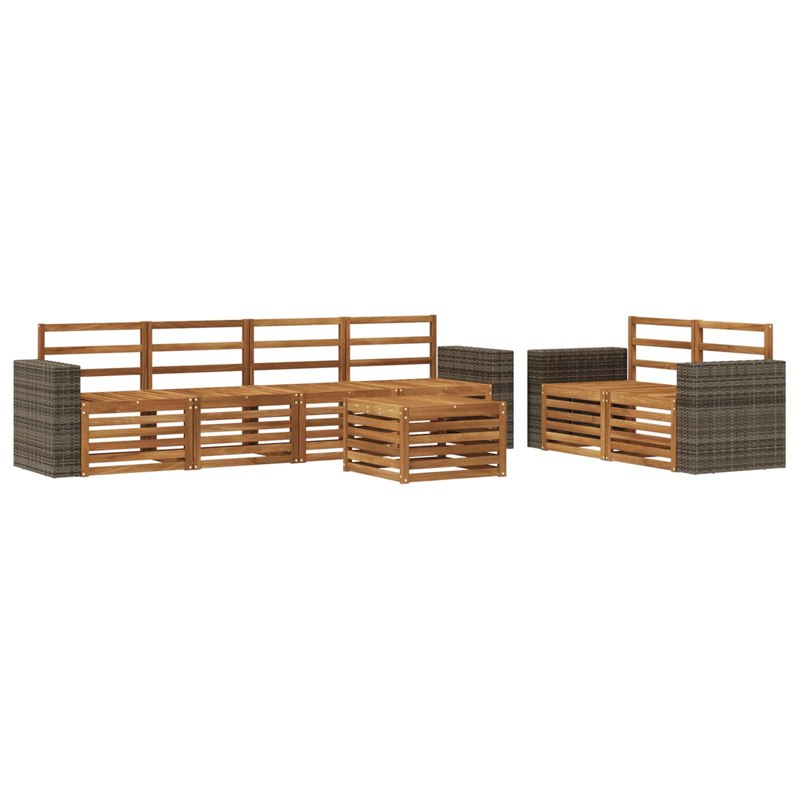 Ensemble de canapés d'extérieur 7 pcs Naturel - XIOS