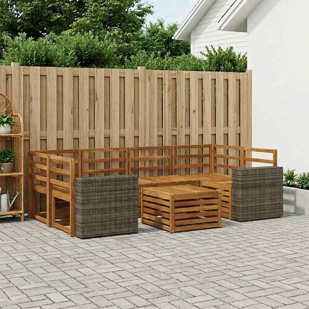 Ensemble de canapés d'extérieur 7 pcs Naturel - XIOS