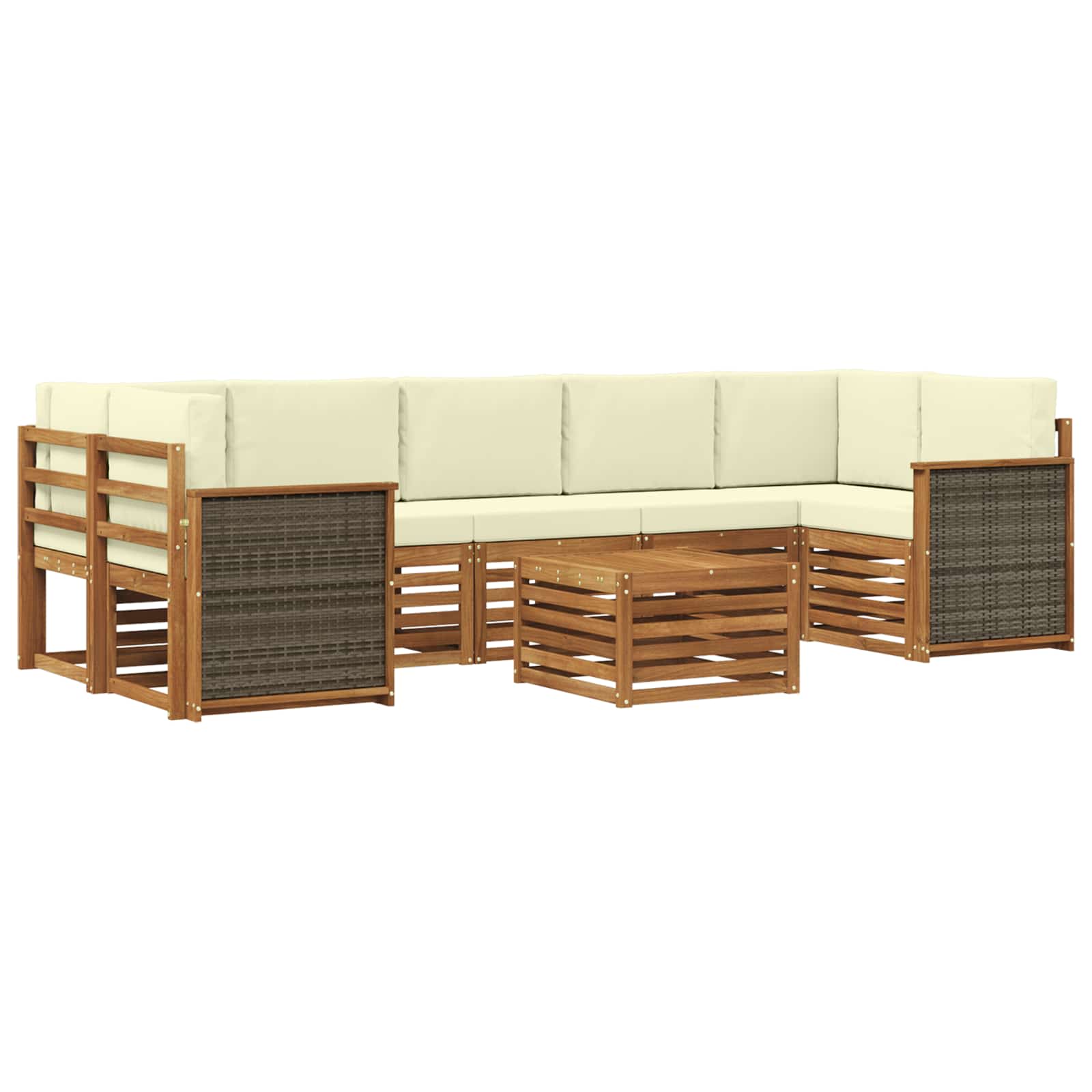 Ensemble de canapés d'extérieur 8 pcs Naturel et Crème - XIOS