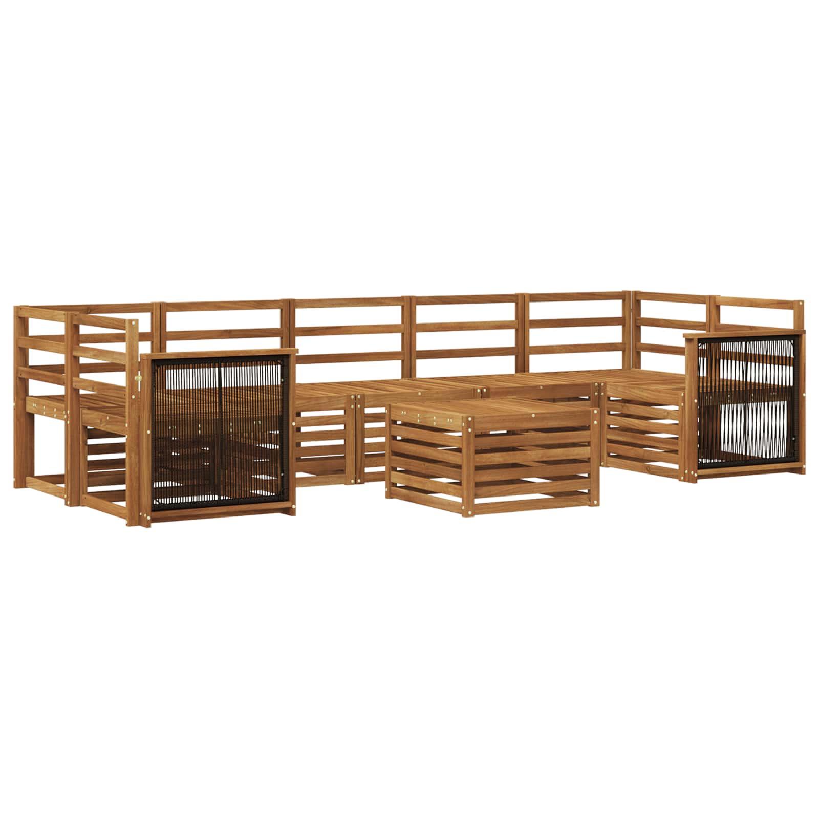 Ensemble de canapés d'extérieur 8 pcs Naturel - XIOS