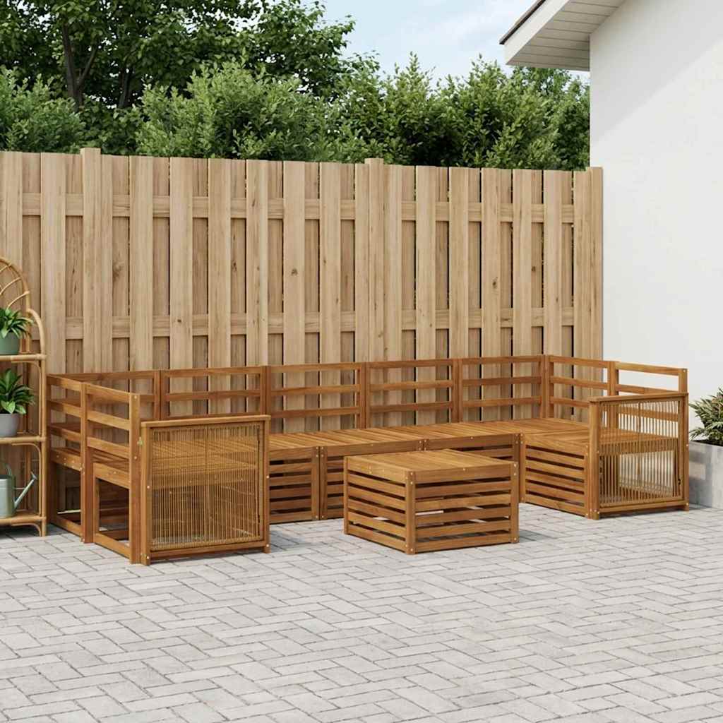 Ensemble de canapés d'extérieur 8 pcs Naturel - XIOS