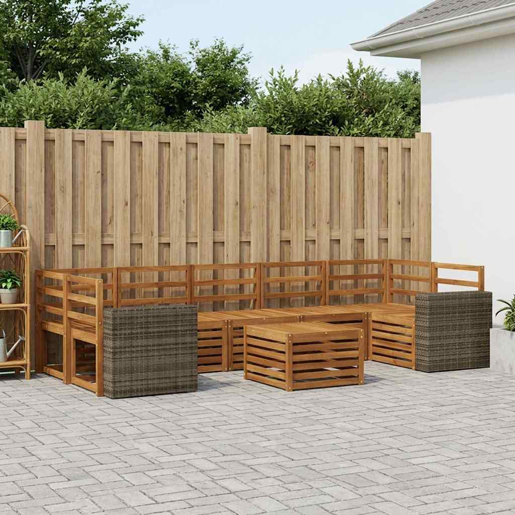 Ensemble de canapés d'extérieur 8 pcs Naturel - XIOS