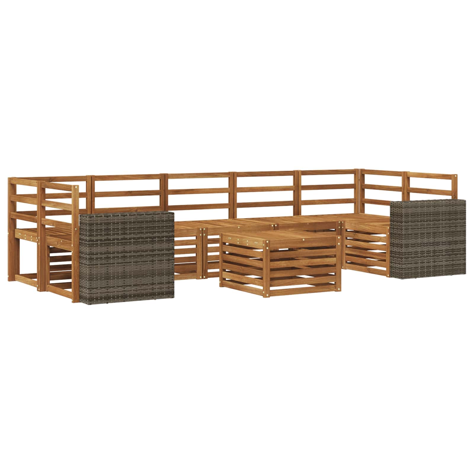 Ensemble de canapés d'extérieur 8 pcs Naturel - XIOS