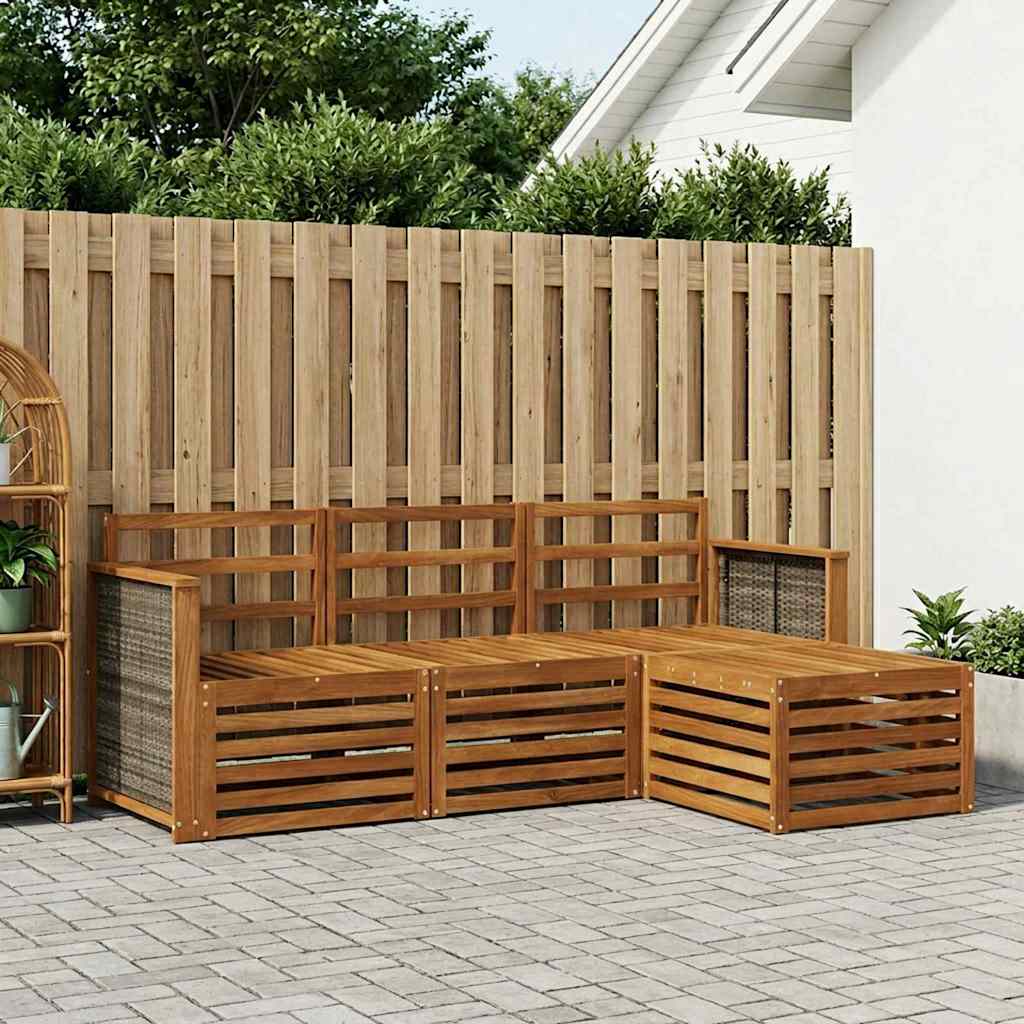 Ensemble de canapés d'extérieur 4 pcs Naturel - XIOS