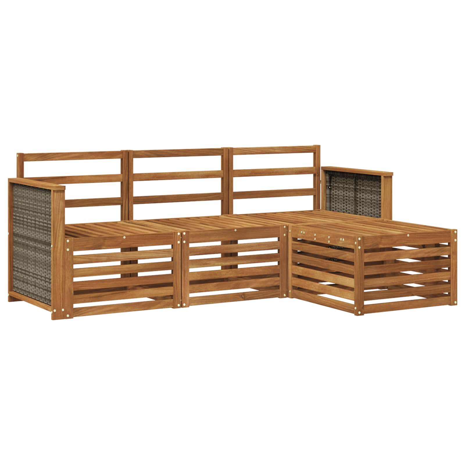 Ensemble de canapés d'extérieur 4 pc Naturel