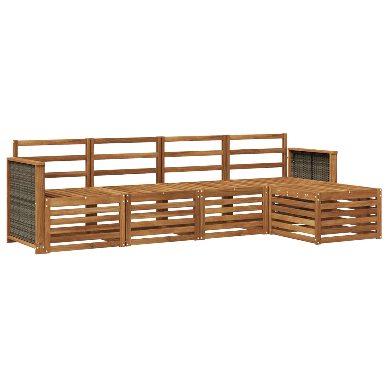 Ensemble de canapés d'extérieur 5 pcs Naturel - XIOS