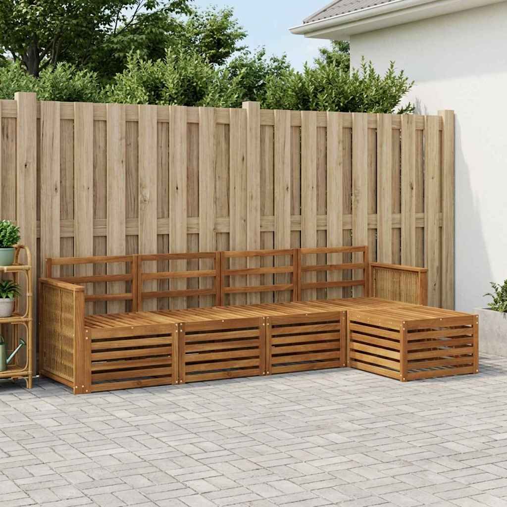 Ensemble de canapés d'extérieur 5 pcs Naturel - XIOS