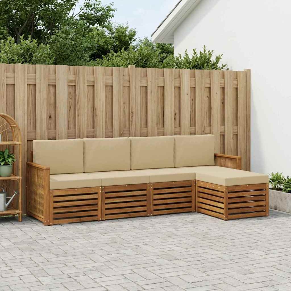 Ensemble de canapés d'extérieur 5 pcs Naturel et Beige - XIOS