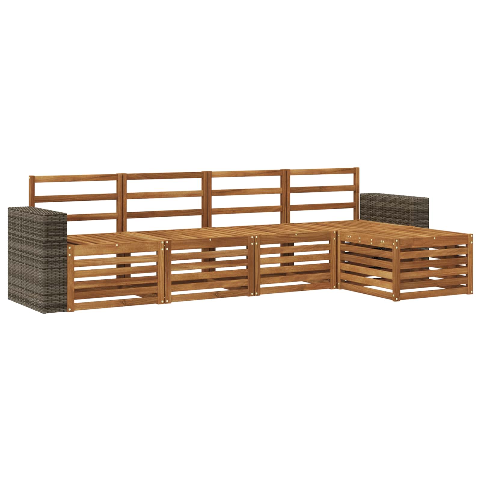 Ensemble de canapés d'extérieur 5 pcs Naturel - XIOS