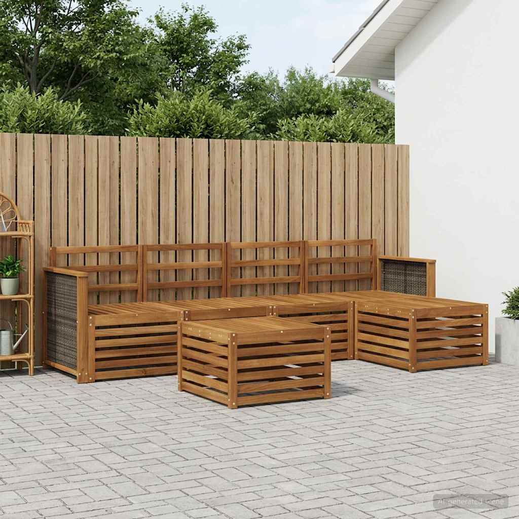 Ensemble de canapés d'extérieur 6 pcs Naturel - XIOS