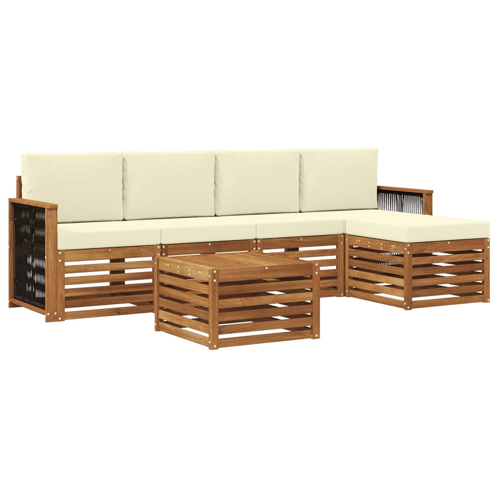 Ensemble de canapés d'extérieur 6 pcs Naturel et Crème - XIOS