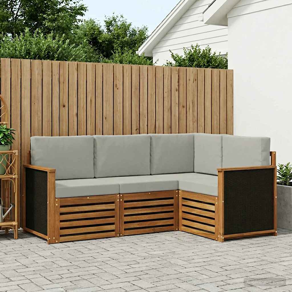 Ensemble de canapés d'extérieur 4 pc Polyester