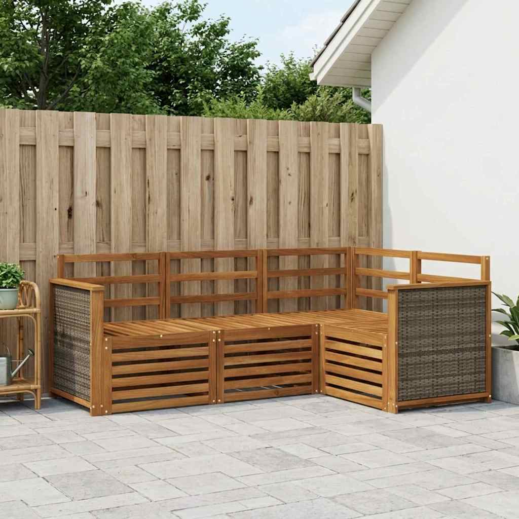 Ensemble de canapés d'extérieur 4 pc Polyester