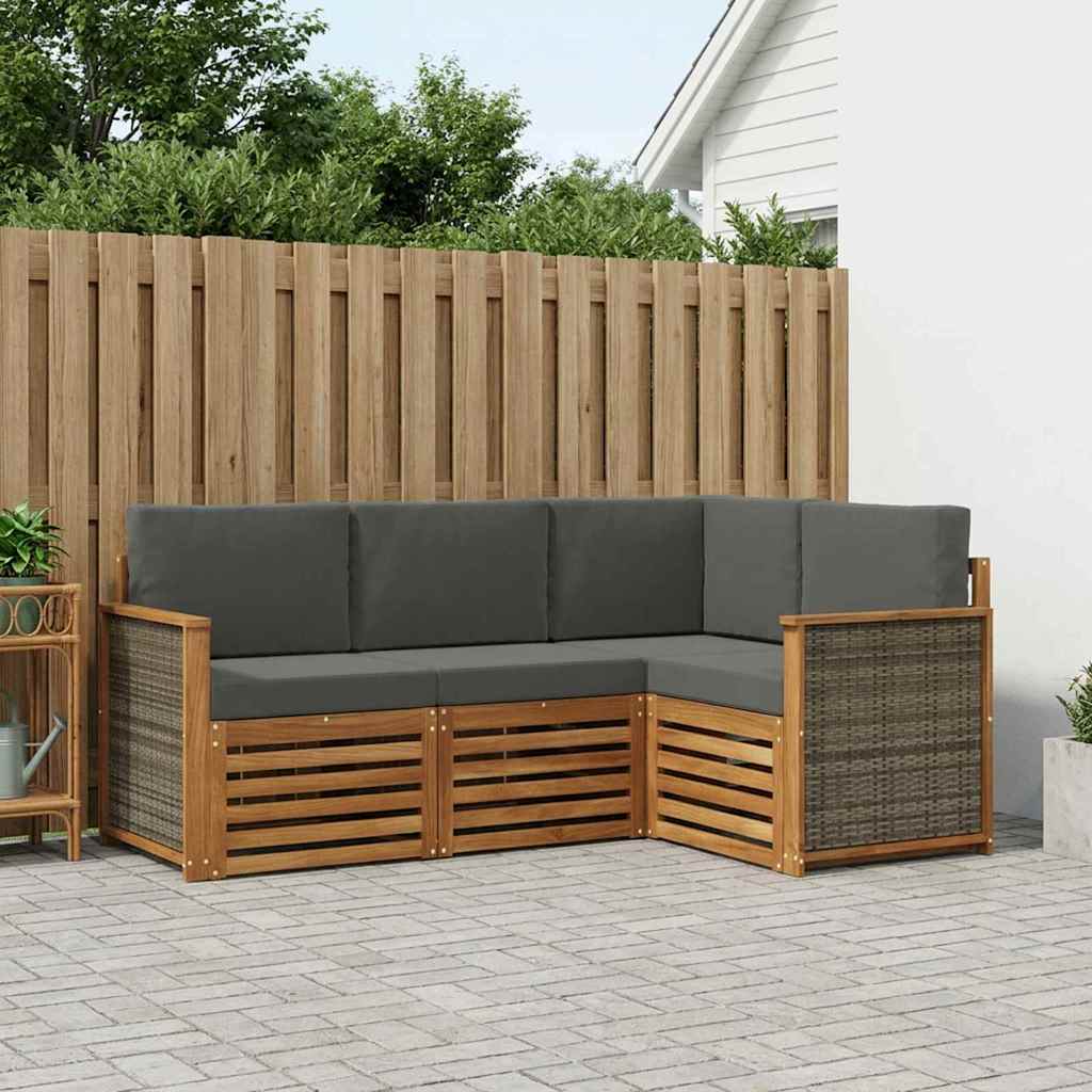Ensemble de canapés d'extérieur 4 pc Polyester