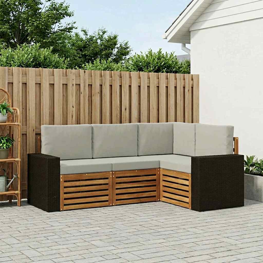 Ensemble de canapés d'extérieur 4 pc Polyester