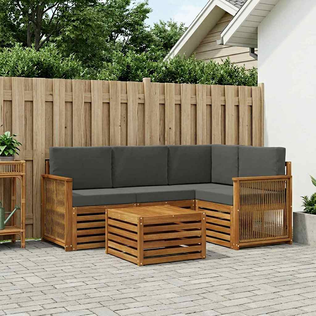 Ensemble de canapés d'extérieur 5 pcs Naturel et Anthracite - XIOS