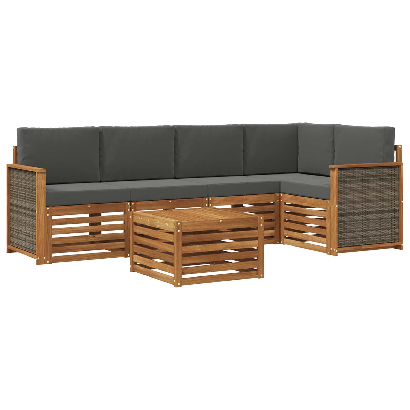 Ensemble de canapé d'angle 5 pcs Naturel et Anthracite - XIOS
