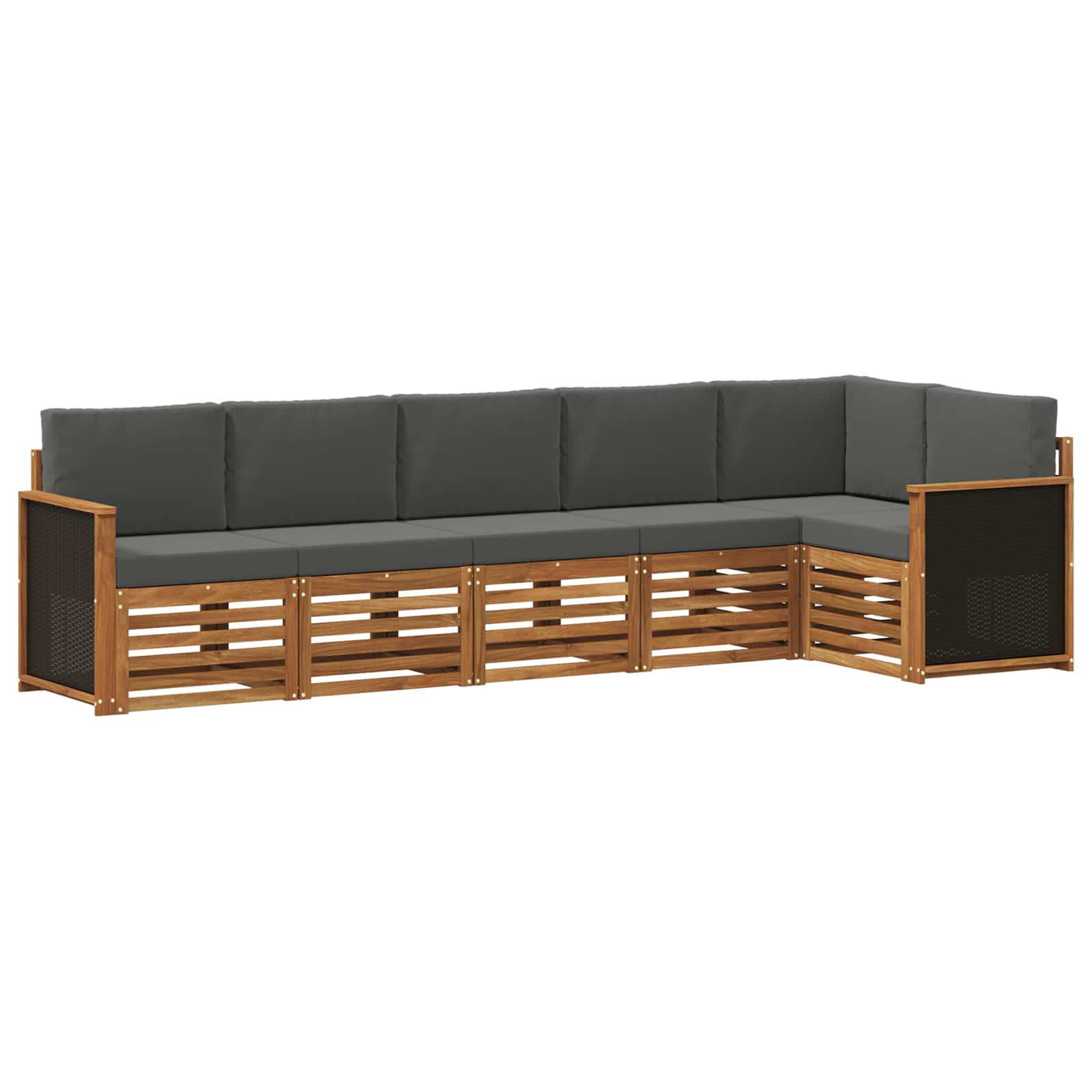 Ensemble de canapé d'angle 5 pcs Naturel et Anthracite - XIOS