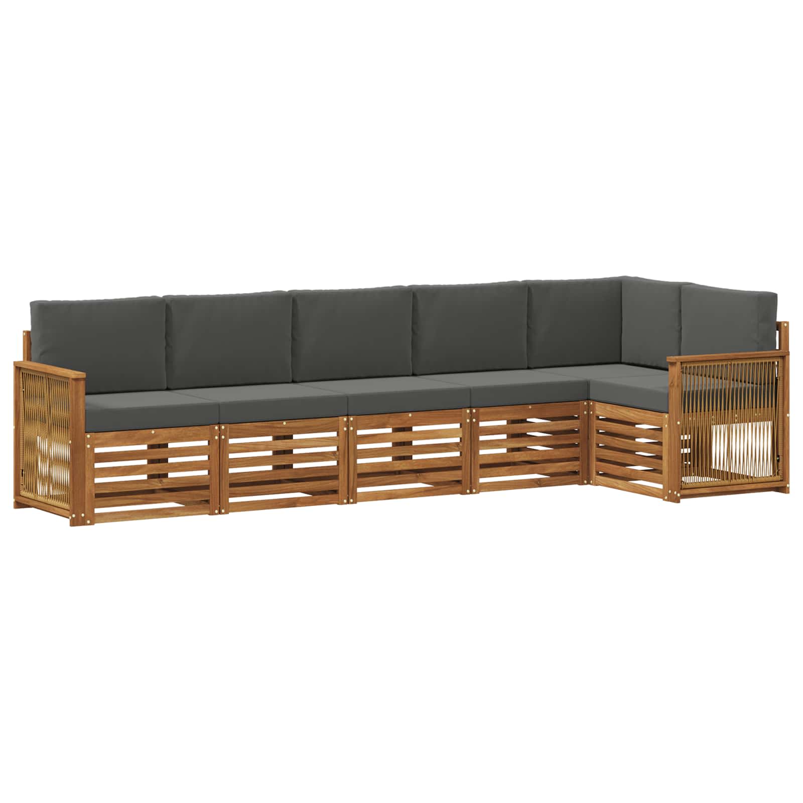 Ensemble de canapé d'angle 5 pcs Naturel et Anthracite - XIOS