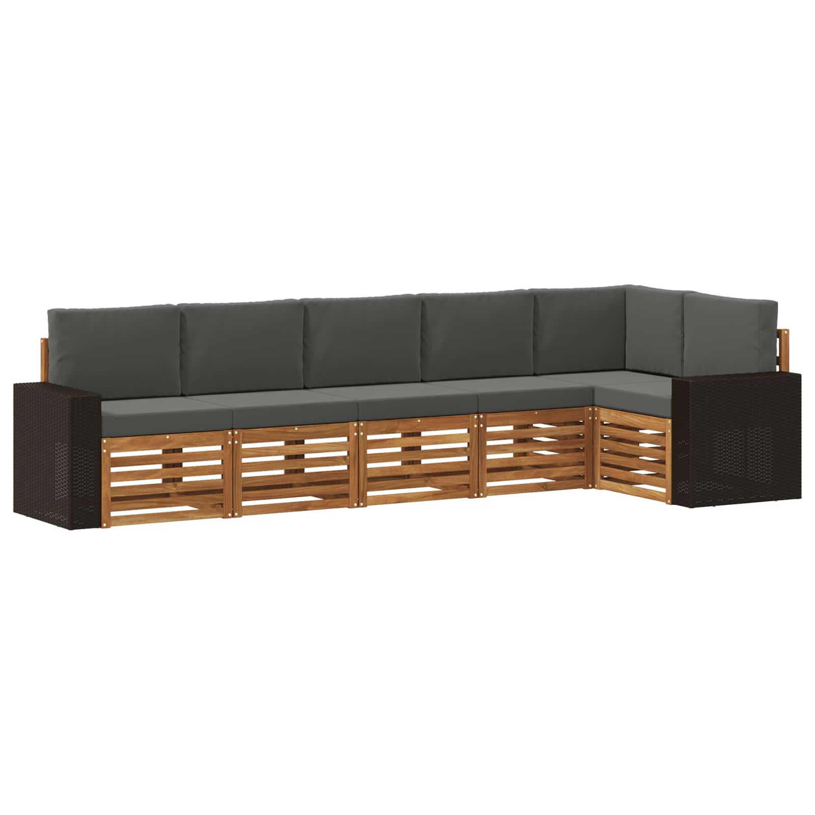 Ensemble de canapé d'angle 6 pcs Naturel et Anthracite - XIOS