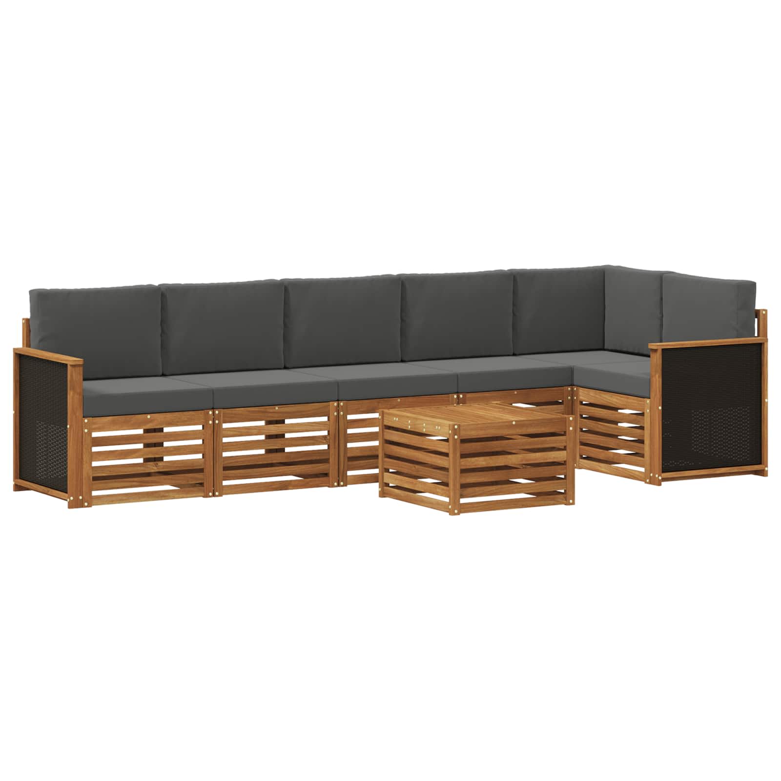 Ensemble de canapé d'angle 6 pcs Naturel et Anthracite - XIOS