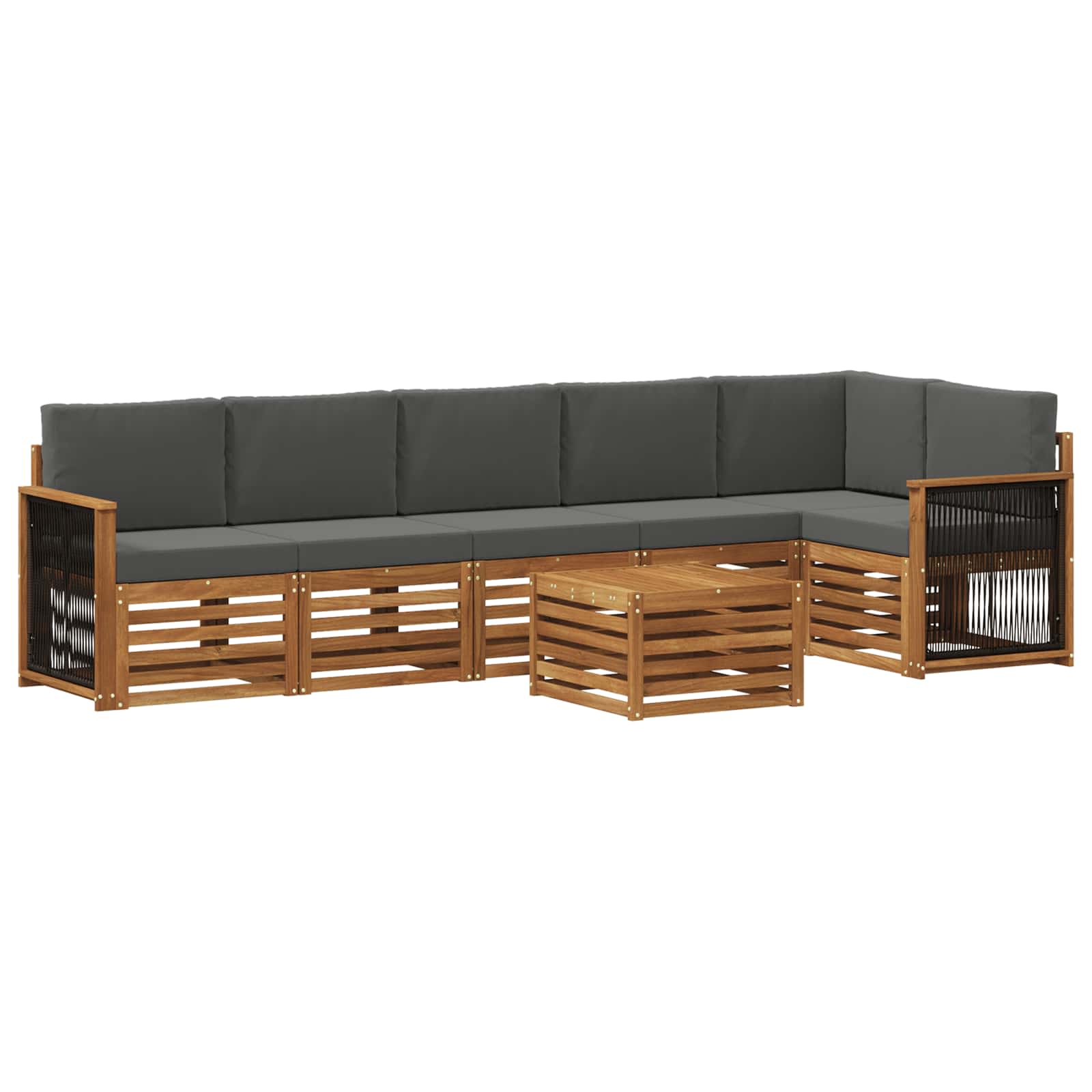 Ensemble de canapé d'angle 6 pcs Naturel et Anthracite - XIOS