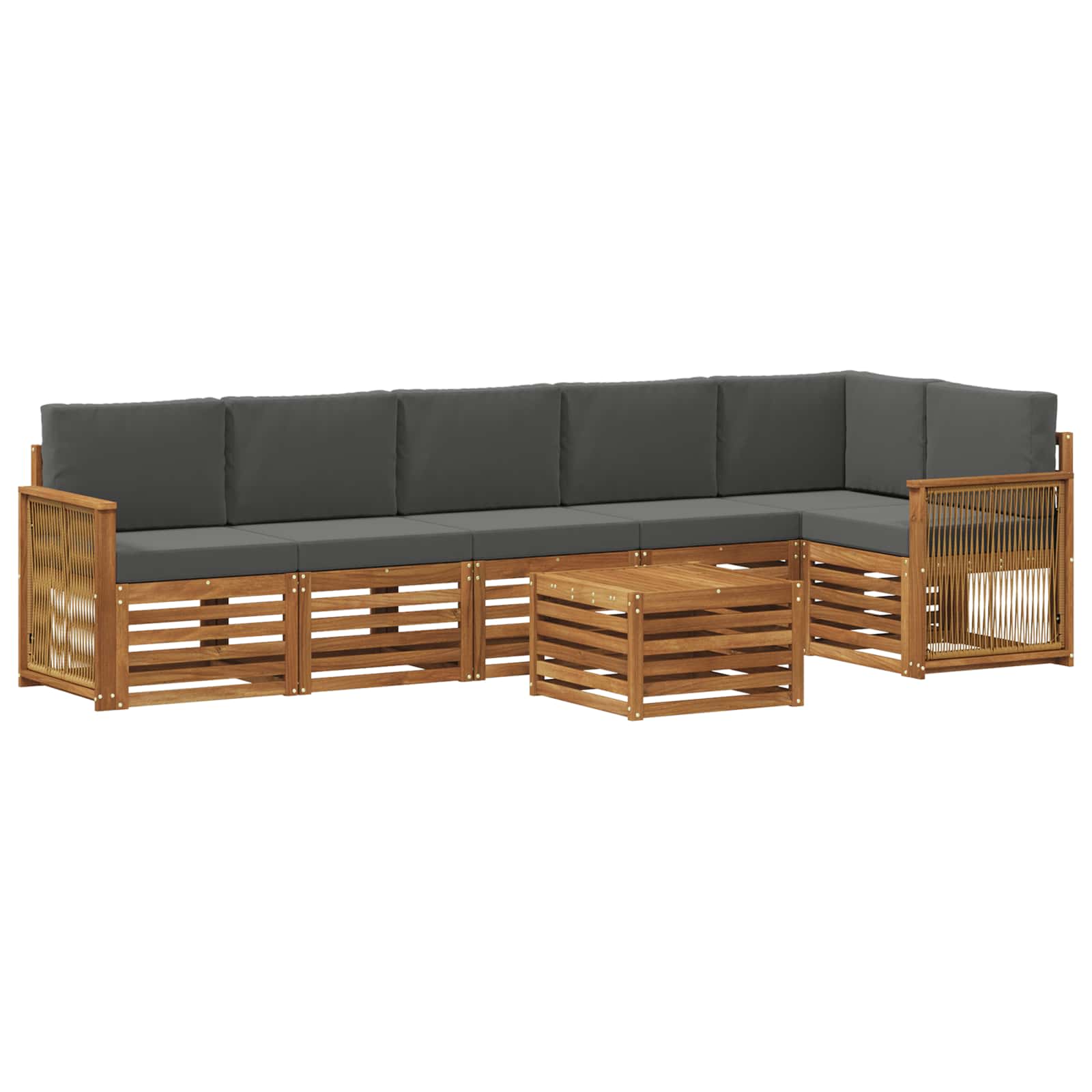 Ensemble de canapé d'angle 6 pcs Naturel et Anthracite - XIOS