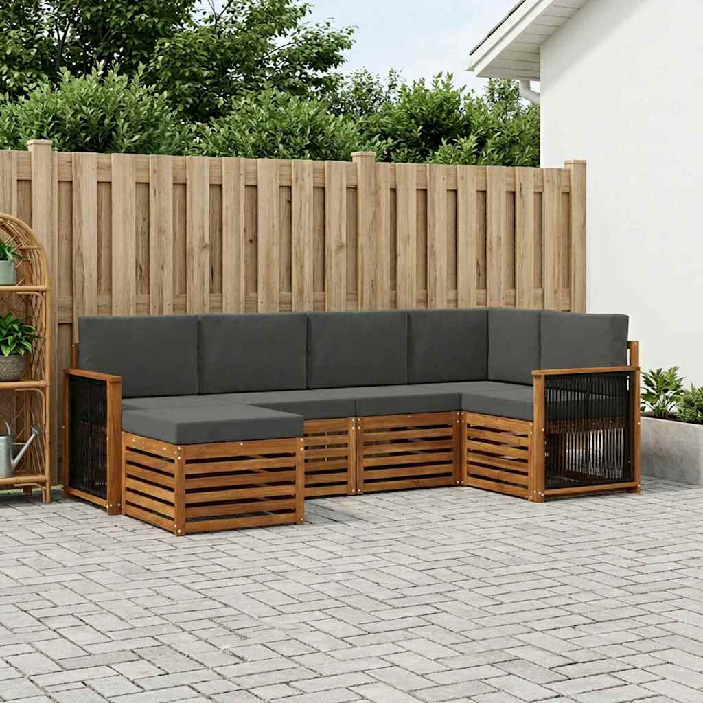 Ensemble de canapé d'angle 5 pcs Naturel et Anthracite - XIOS