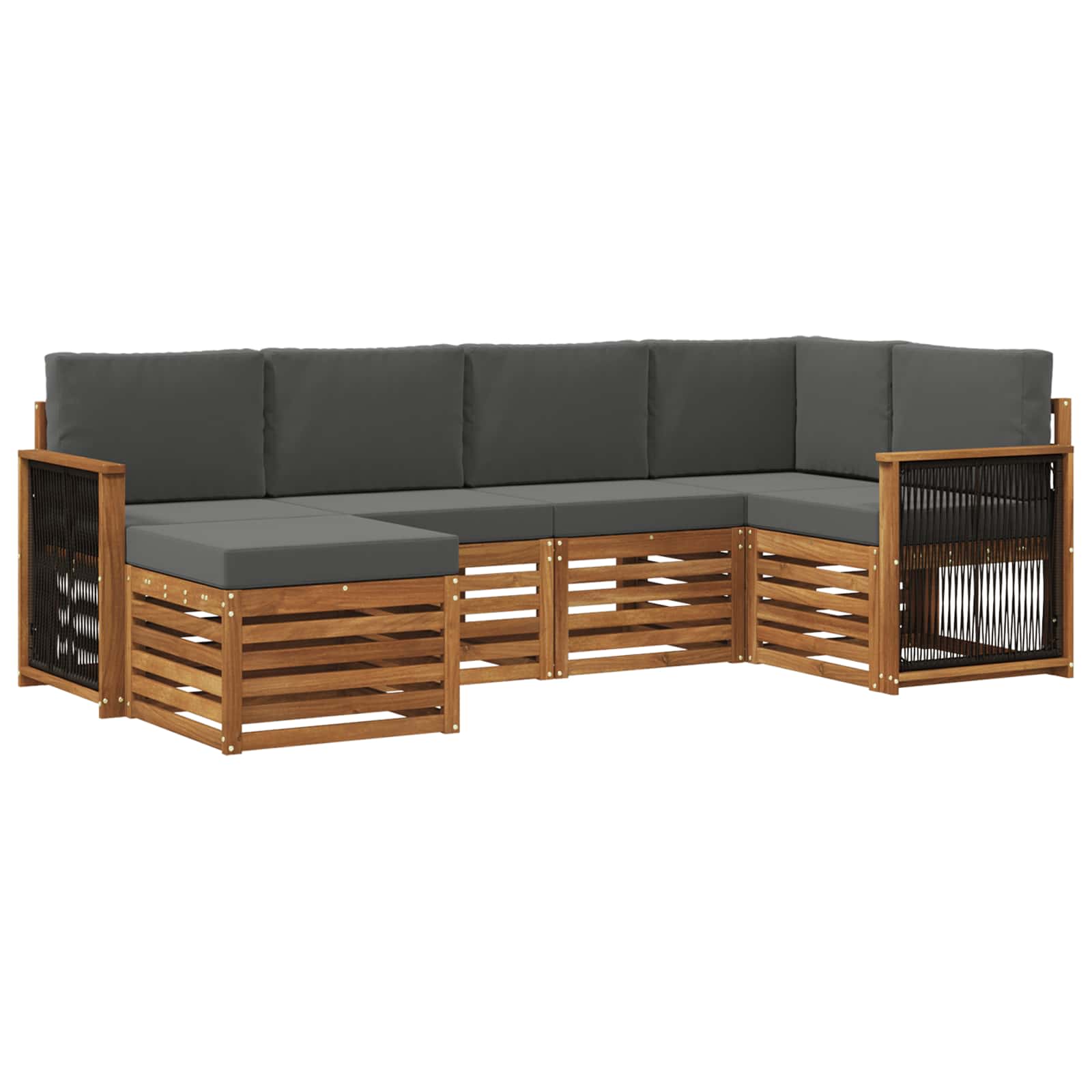 Ensemble de canapé d'angle 5 pcs Naturel et Anthracite - XIOS