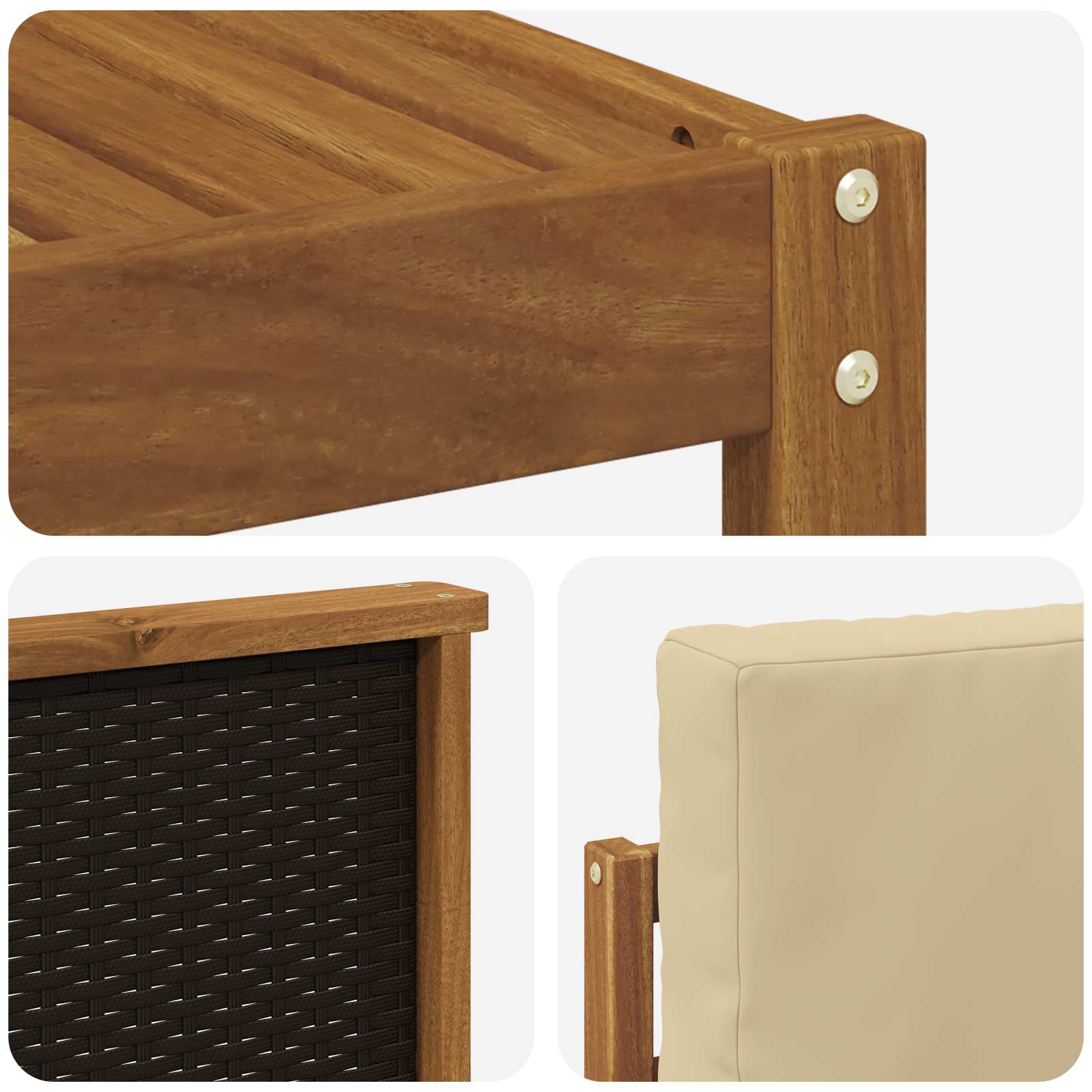 Ensemble de canapé d'angle avec coussin 6 pcs Naturel - XIOS