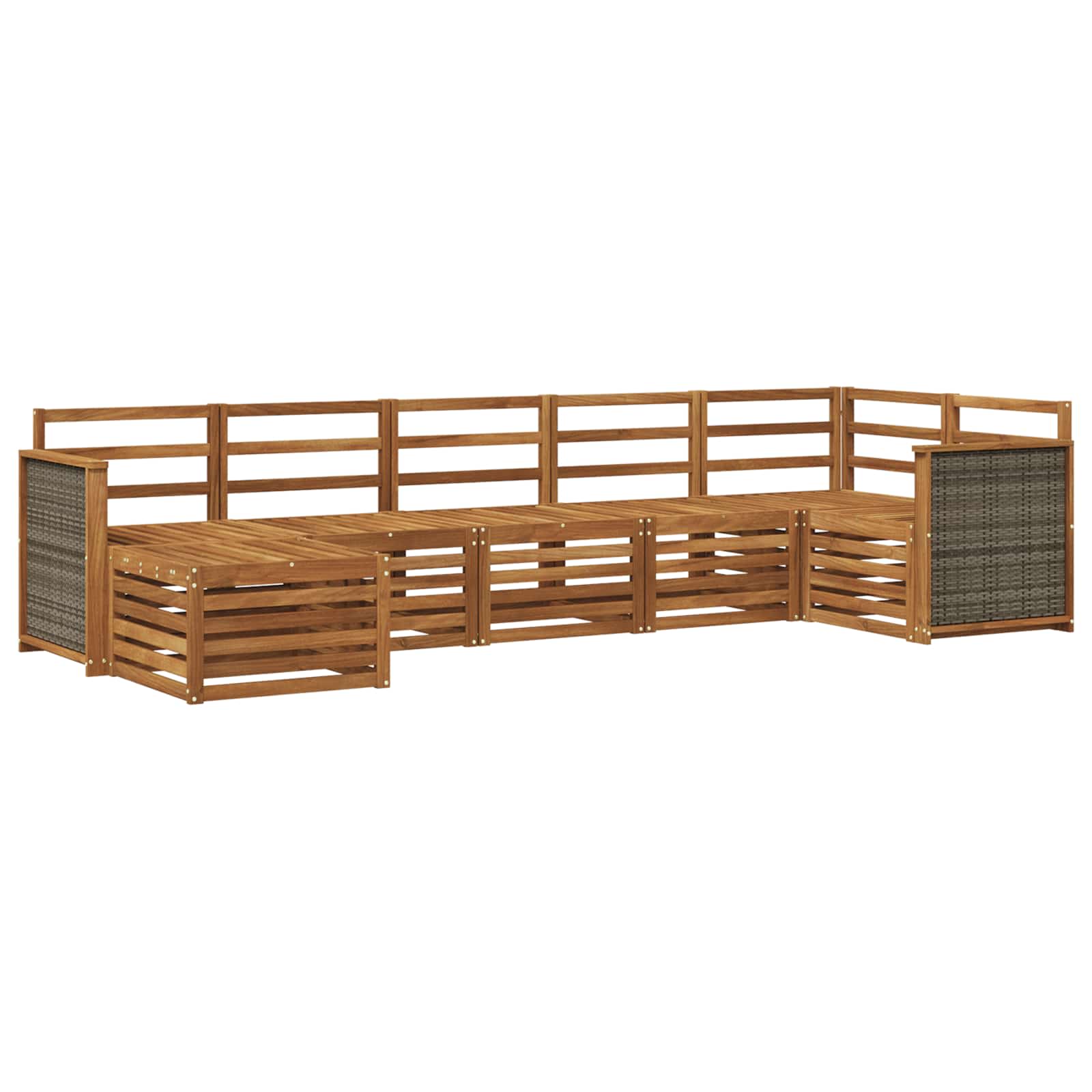 Ensemble de canapés d'extérieur 6 pc Naturel