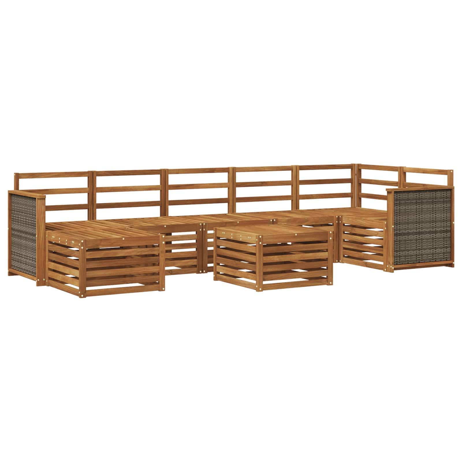 Ensemble de canapés d'extérieur 7 pcs Naturel - XIOS