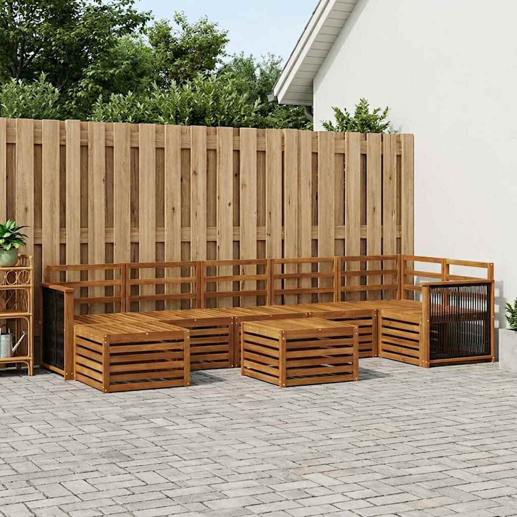 Ensemble de canapés d'extérieur 7 pcs Naturel - XIOS