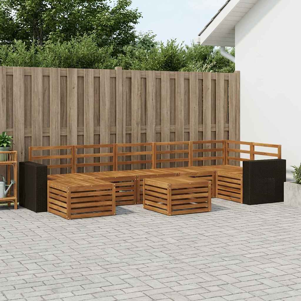 Ensemble de canapés d'extérieur 8 pcs Naturel - XIOS