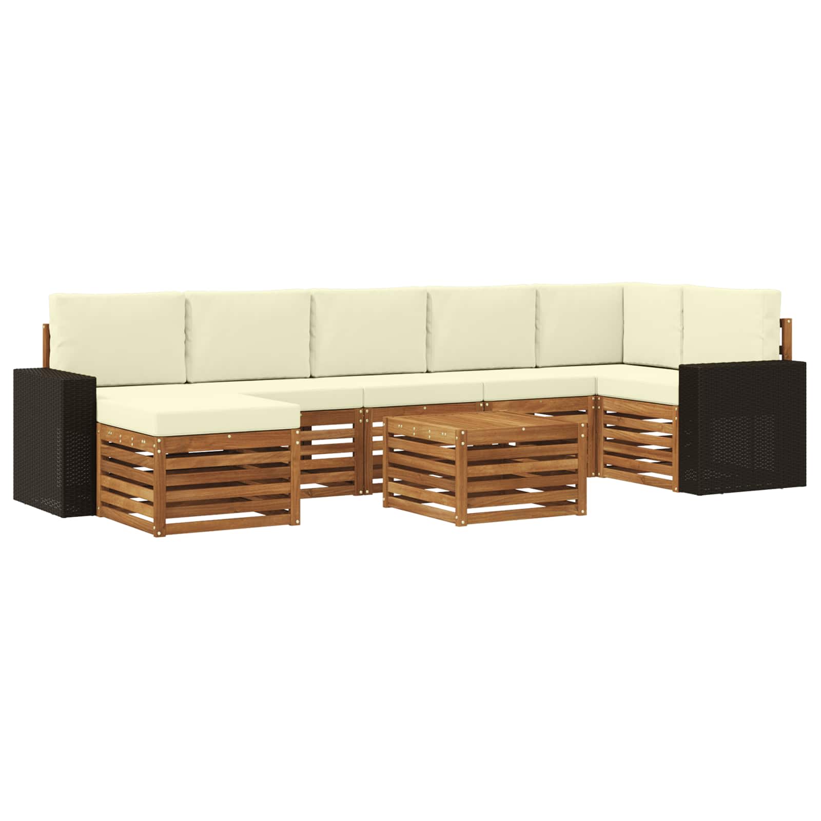 Ensemble de canapés d'extérieur 8 pcs Naturel et Crème - XIOS
