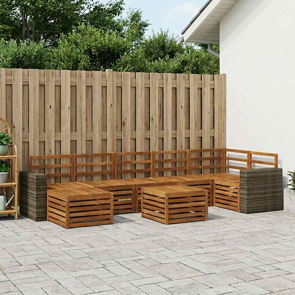 Ensemble de canapés d'extérieur 8 pcs Naturel - XIOS