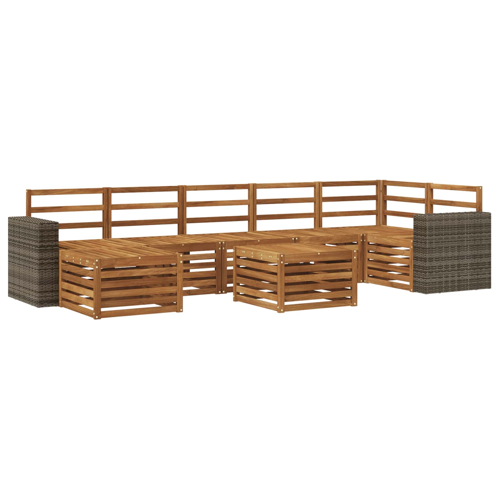 Ensemble de canapés d'extérieur 8 pcs Naturel - XIOS