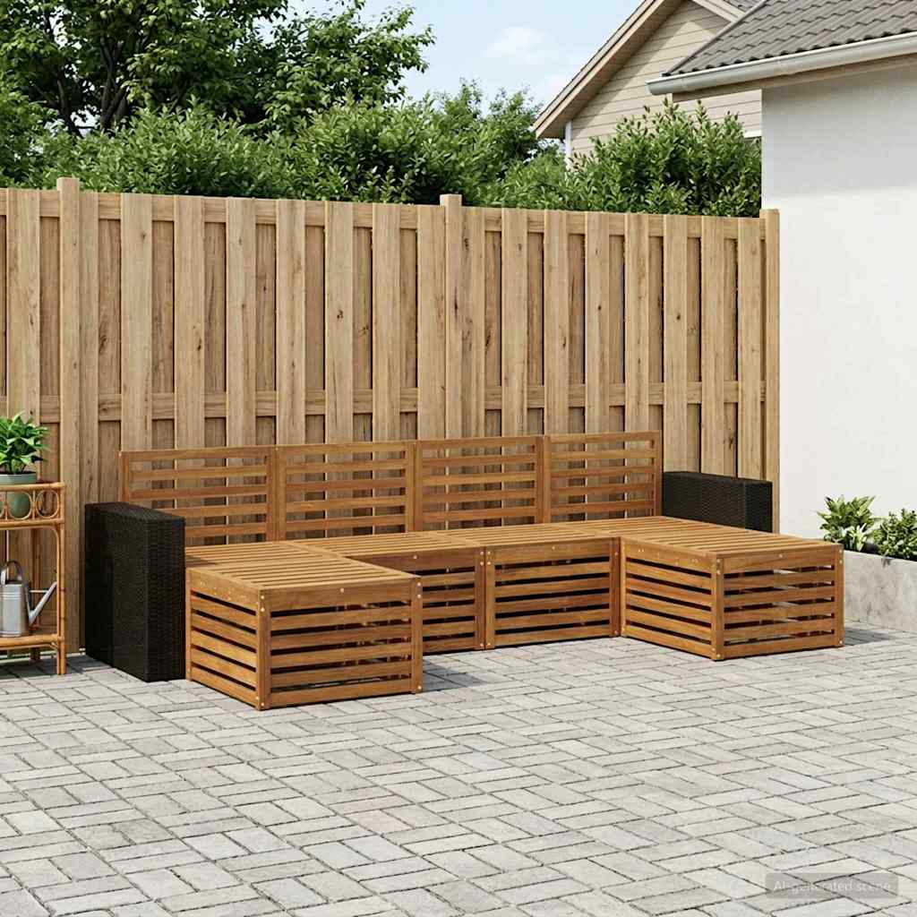 Ensembles de canapés 6 pcs Naturel Bois d'Acacia Massif - XIOS