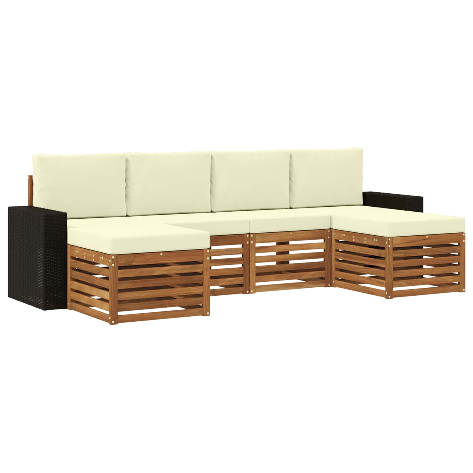 Ensembles de canapés avec coussin 6 pcs Naturel et Crème - XIOS