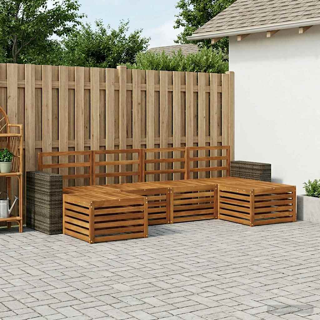 Ensembles de canapés 6 pcs Naturel Bois d'Acacia Massif - XIOS