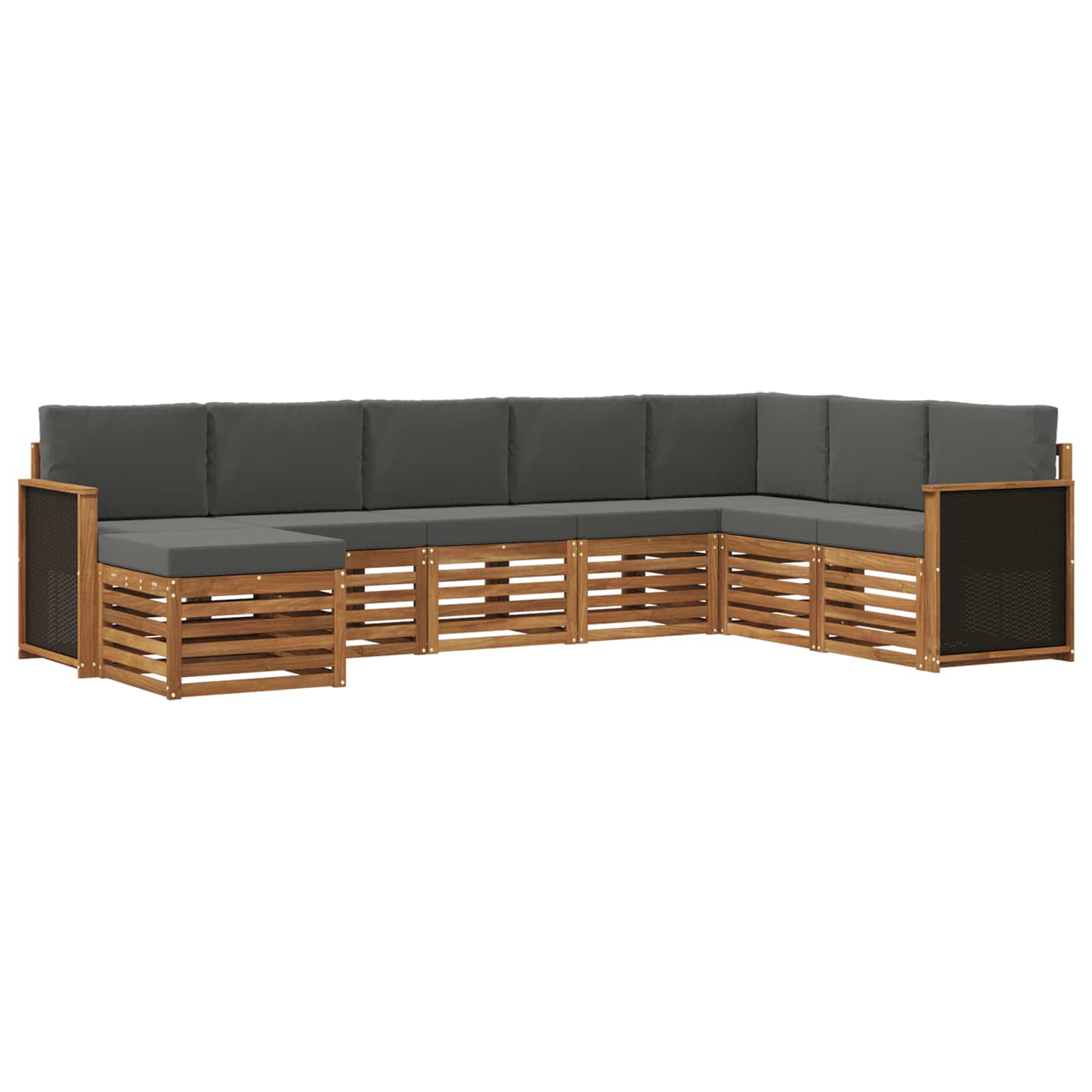 Ensemble de canapés d'extérieur 6 pcs Naturel et Anthracite - XIOS