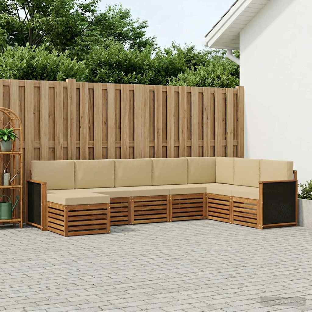 Ensemble de canapés d'extérieur avec coussin 6 pcs Naturel - XIOS