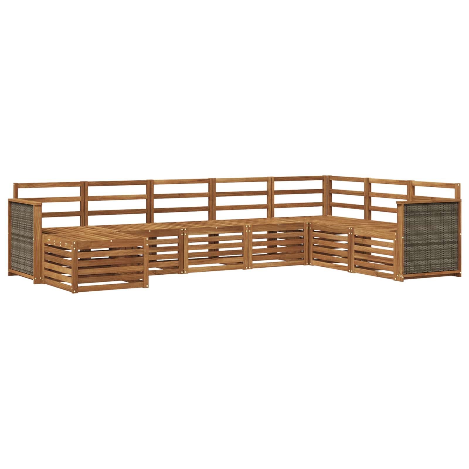 Ensemble de canapés d'extérieur 6 pcs Naturel - XIOS