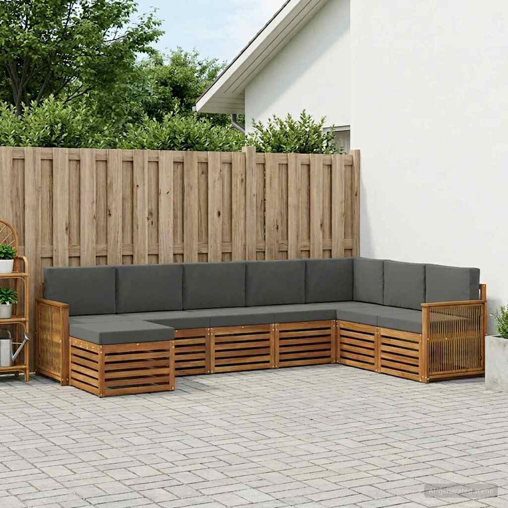 Ensemble de canapés d'extérieur 6 pcs Naturel et Anthracite - XIOS