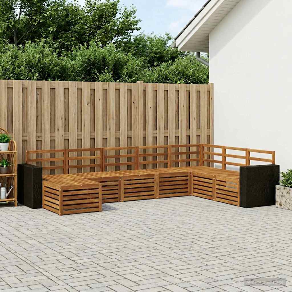 Ensemble de canapés d'extérieur 8 pcs Naturel - XIOS