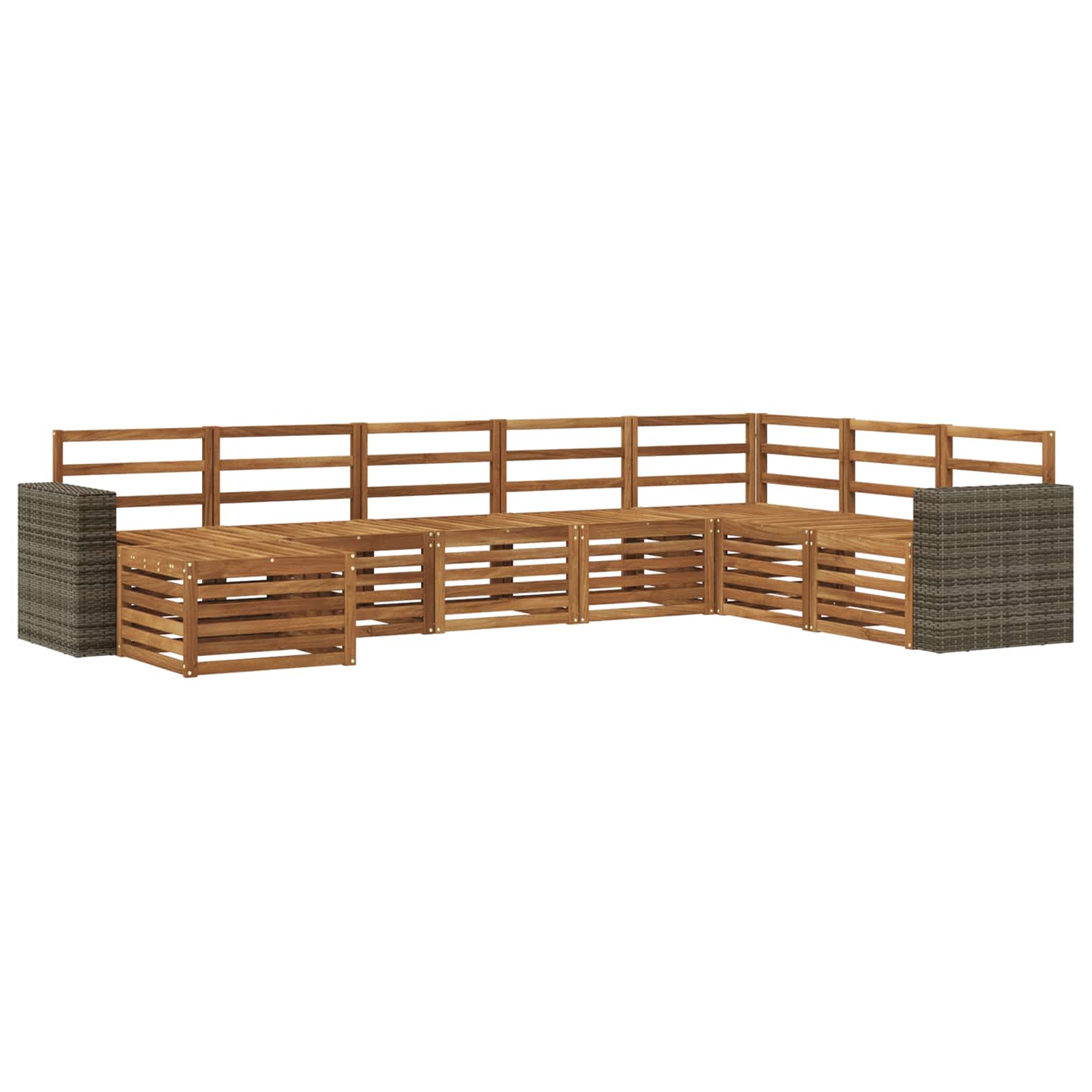 Ensemble de canapés d'extérieur 8 pcs Naturel - XIOS