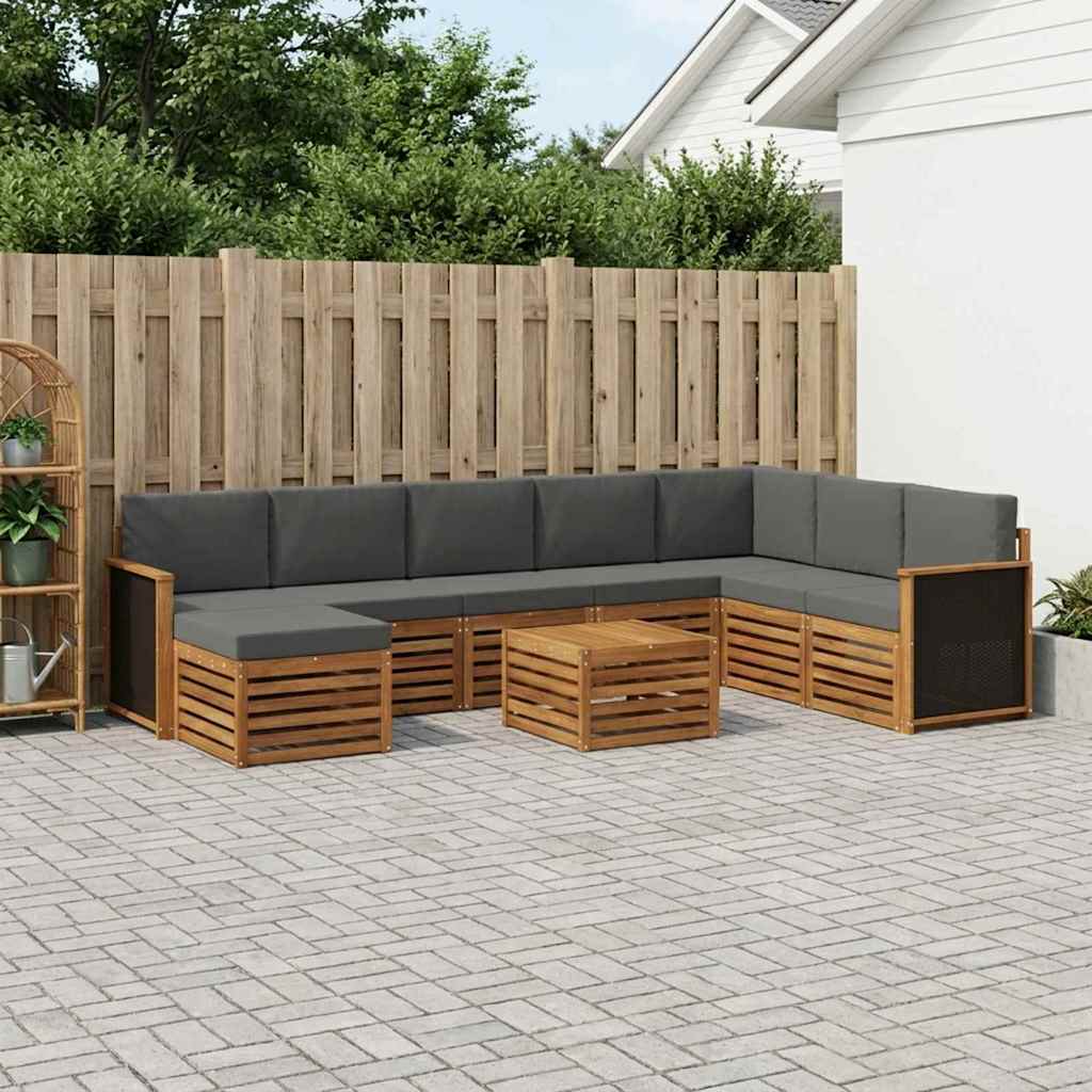 Ensemble de canapés d'extérieur 7 pcs Naturel et Anthracite - XIOS