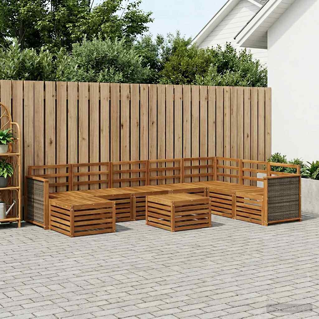 Ensemble de canapés d'extérieur 7 pcs Naturel - XIOS